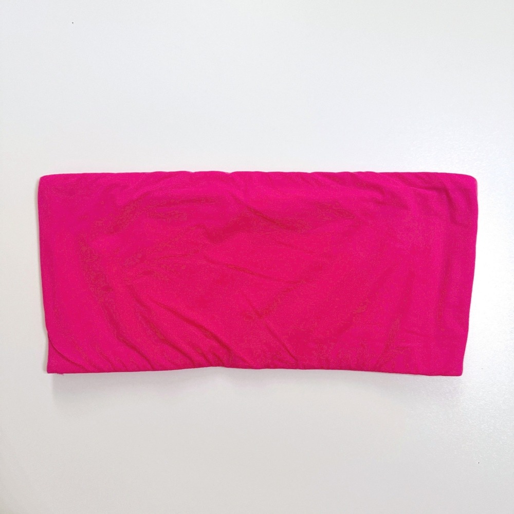 Skims Bandeau Bra Large Pink Fits Everybody Strapless Stretch Seamless Top